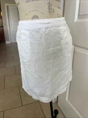 EUC Athleta white linen skirt with pockets, Athleta 2 or small